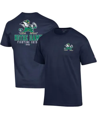 Men's Champion Navy Notre Dame Fighting Irish Team Stack 2-Hit T-shirt