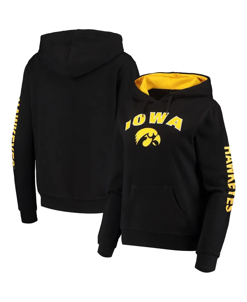 Women's Colosseum Black Iowa Hawkeyes Loud and Proud Pullover Hoodie