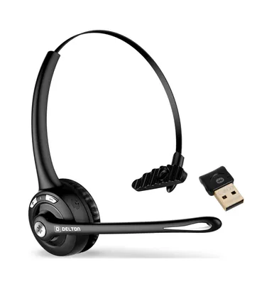 Delton 10X Trucker/Computer Bluetooth Headset w/ Auto Pairing Usb Dongle