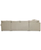 Closeout! Wrenley 138" 5-Pc. Fabric Modular Sleeper Chaise Sectional Sofa, Created for Macy's