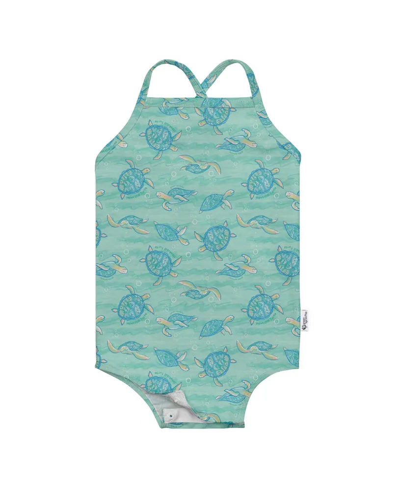 green sprouts Baby Girls Lightweight Easy Change Swimsuit