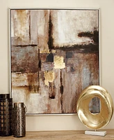 Rosemary Lane Canvas Abstract Framed Wall Art with Silver-Tone Frame, 40" x 1" x 40"