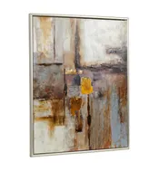 Rosemary Lane Canvas Abstract Framed Wall Art with Silver-Tone Frame, 40" x 1" x 40"