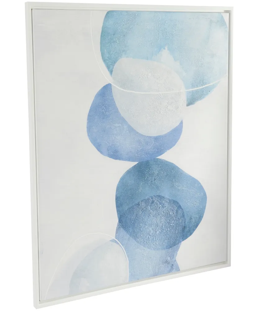 Rosemary Lane Canvas Overlapping Circle Abstract Framed Wall Art with White Frame, 37" x 1" x 37"
