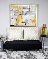 Rosemary Lane Canvas Abstract Framed Wall Art with Gold-Tone Frame, 39" x 2" x 39"