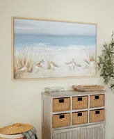 Rosemary Lane Canvas Bird Framed Wall Art with Silver-Tone Frame, 55" x 2" x 27"