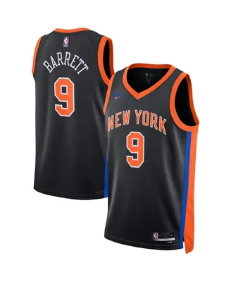 Men's and Women's Nike Rj Barrett Black New York Knicks 2022/23 City Edition Swingman Jersey