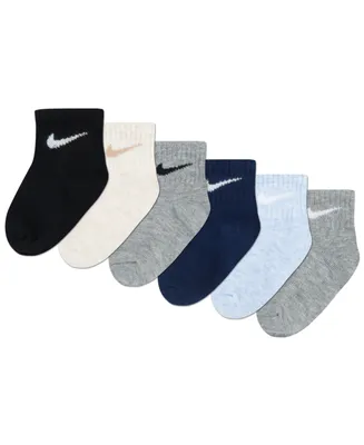 Nike Baby Boys or Girls Assorted Ankle Socks, Pack of 6