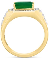 Effy Limited Edition Men's Emerald (3 ct. t.w.) & Diamond (1/2 ct. t.w.) Ring in 14k Gold