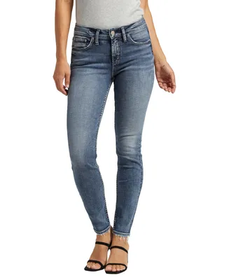 Silver Jeans Co. Women's Suki Mid Rise Curvy Fit Slim Skinny