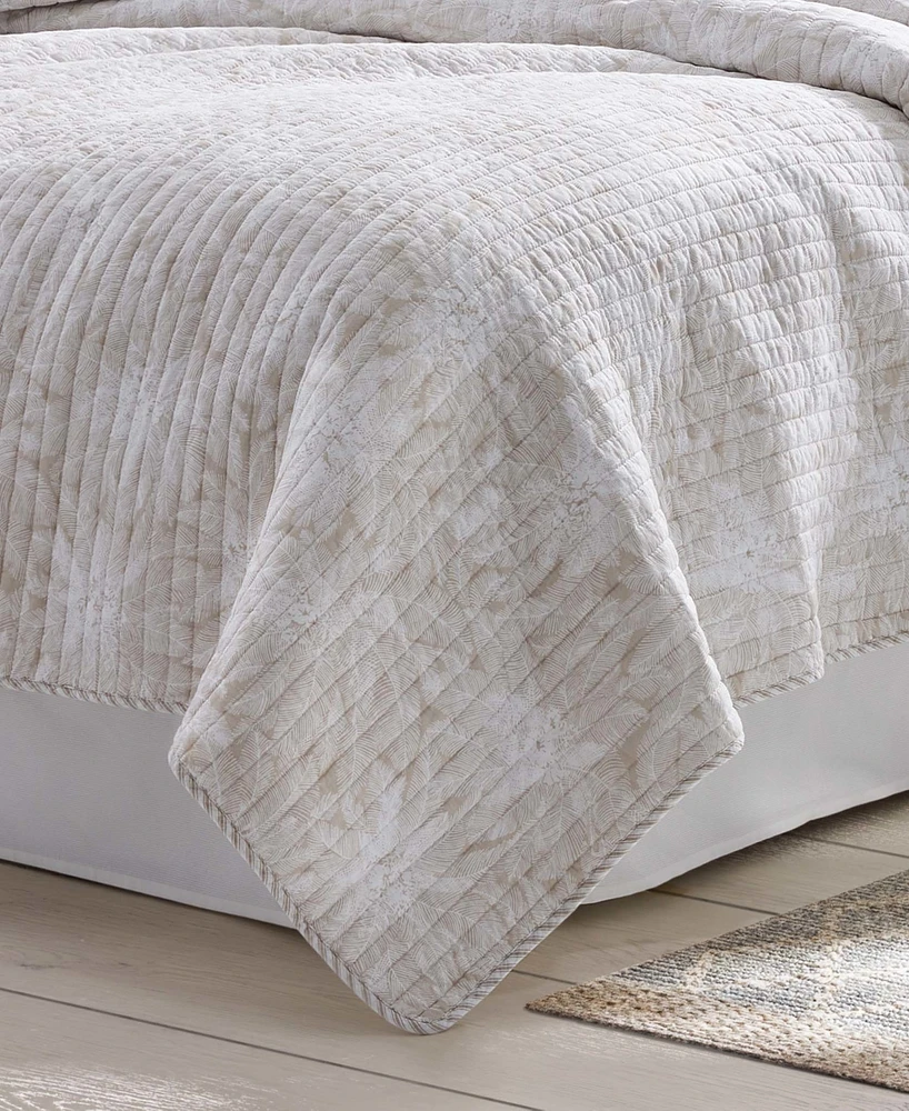 Closeout! Tommy Bahama Home Makena Cotton Reversible 3 Piece Quilt Set, King