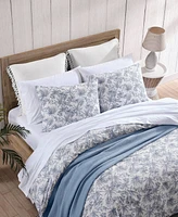 Tommy Bahama Home Pen And Ink Cotton 3 Piece Duvet Cover Set, King