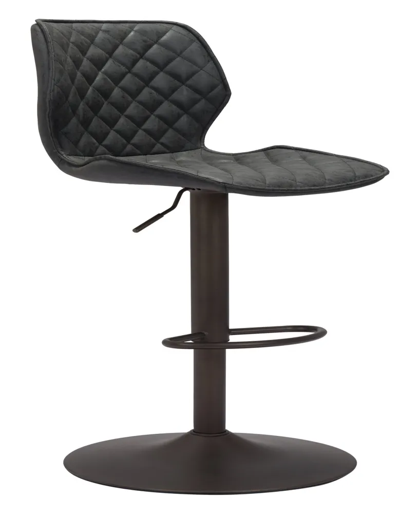 Zuo 45" Steel, Polyurethane Seth Adjustable Base Bar Chair