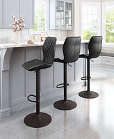 Zuo 45" Steel, Polyurethane Seth Adjustable Base Bar Chair