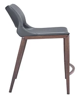 Zuo 37" Stainless Steel, Polyurethane Ace Counter Chair