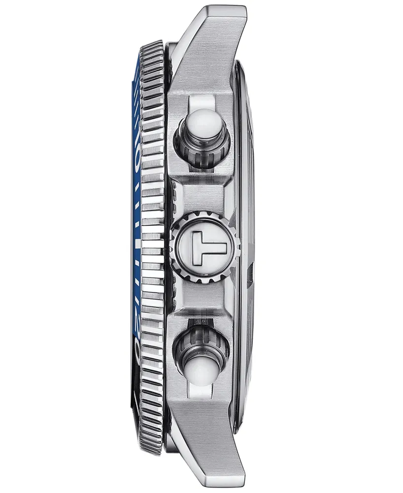 Tissot Men's Swiss Chronograph Seastar 1000 Textile Strap Watch 46mm