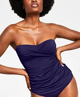 Anne Cole Twist-Front Ruched Tankini Top