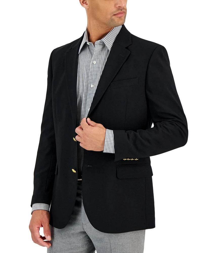 Nautica Men's Modern-Fit Active Stretch Solid Blazer