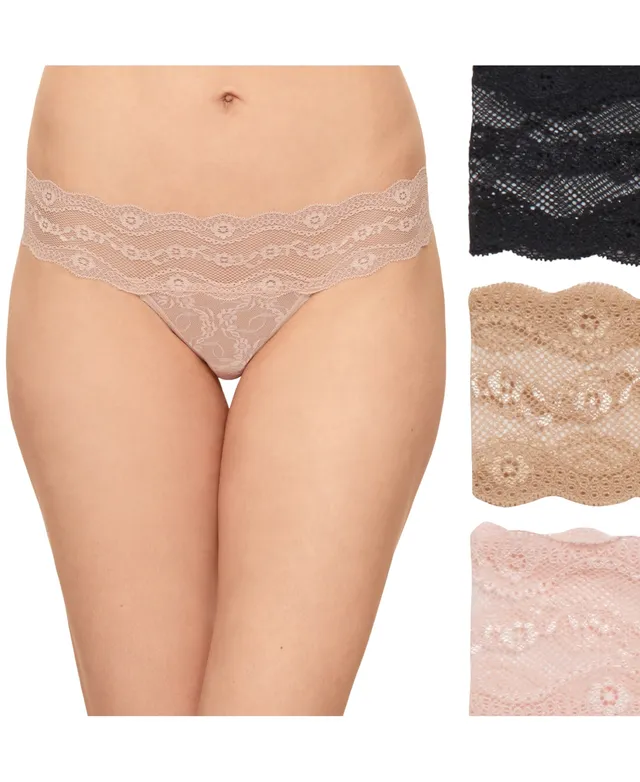B.tempt'd by Wacoal Women's 3-Pk. Lace Kiss Thong Underwear