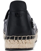 Karl Lagerfeld Paris Women's Michaela Embellished Slip-On Espadrille Flats
