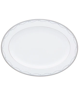 Noritake Satin Flourish Oval Platter, 16"