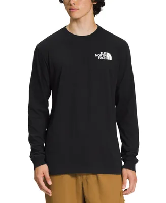 The North Face Men's Box Nse Standard-Fit Logo Graphic Long-Sleeve T-Shirt