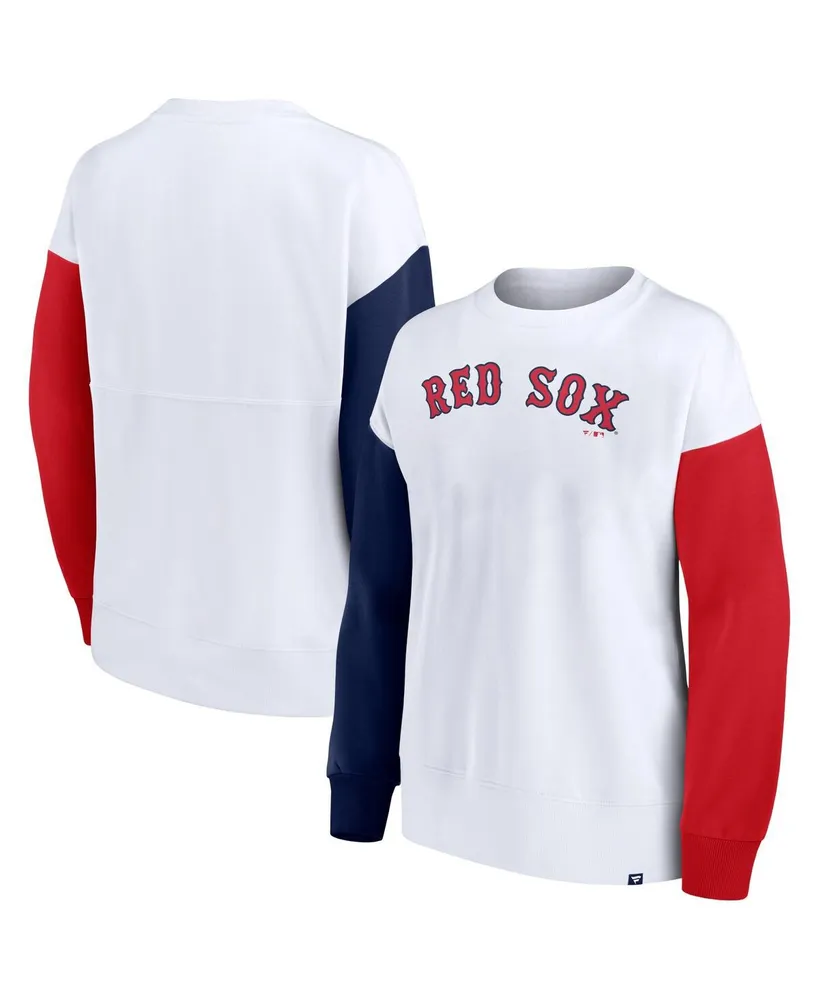 Women's Fanatics White Boston Red Sox Series Pullover Sweatshirt