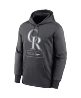 Men's Nike Anthracite Colorado Rockies Season Pattern Pullover Hoodie