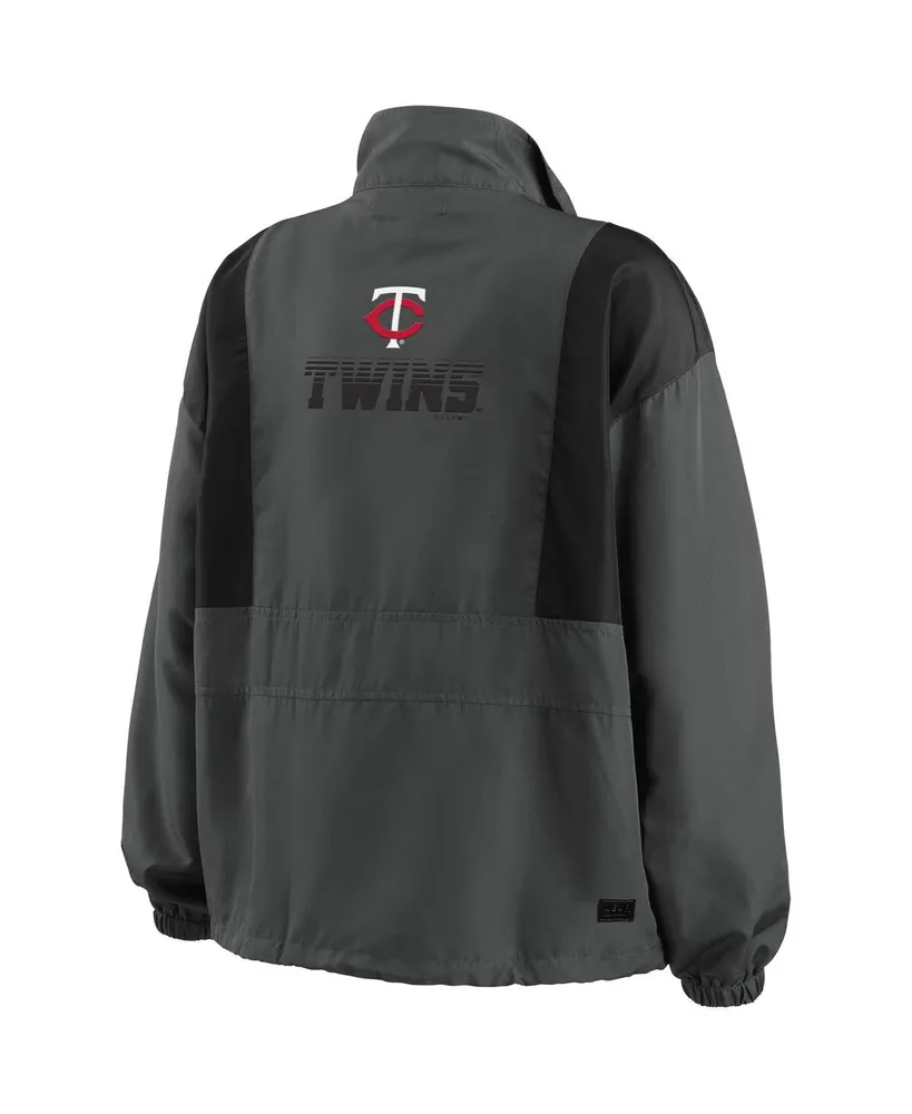 Women's Wear by Erin Andrews Charcoal Minnesota Twins Packable Half-Zip Jacket