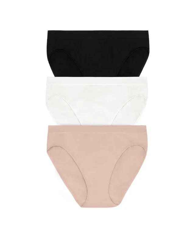 Cabana Cotton Seamless Hi Cut Brief Underwear - White – On Gossamer