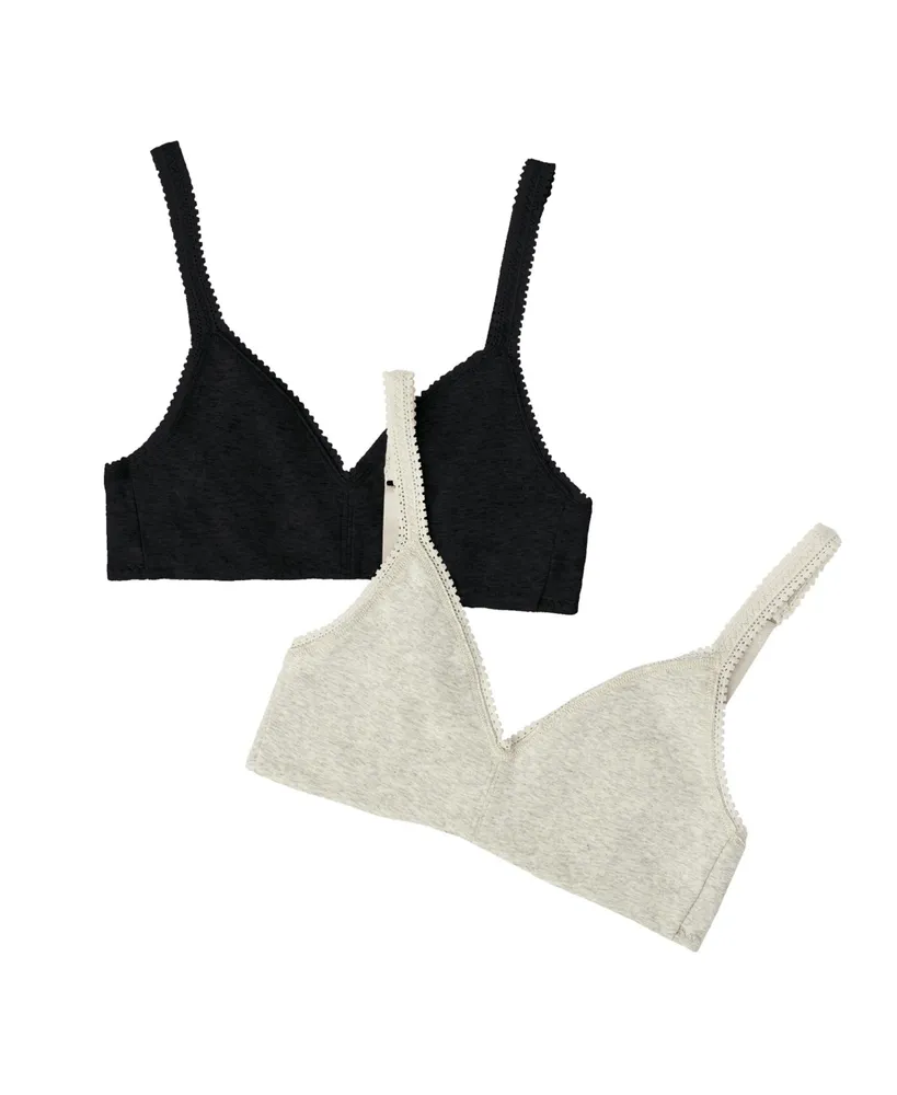 2-pack Non-padded Cotton Bra Tops