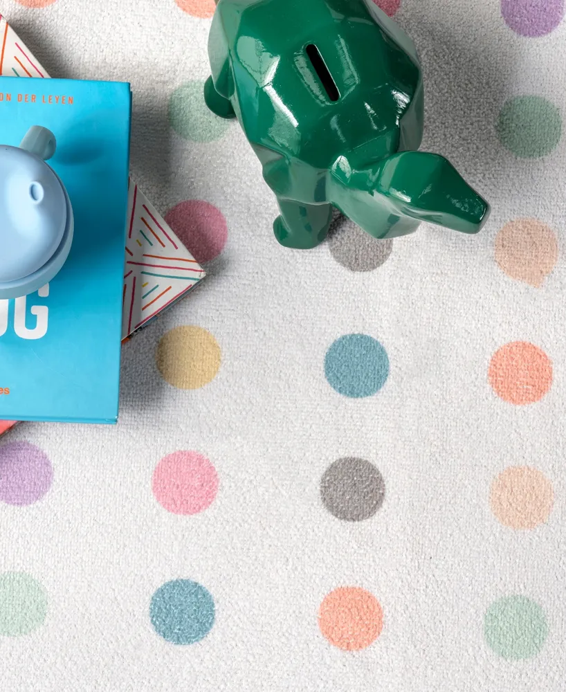 nuLoom Aurora Larissa Washable Kids Polka Dot 8' x 10' Area Rug