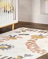 nuLoom Pearl Avianna Giraffe Kids Fringe 5' x 7'6" Area Rug