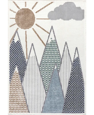 nuLoom Pearl Elsha Rocky Mountains Kids Fringe 5' x 7'6" Area Rug