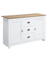 Homcom Home Kitchen Storage Sideboard Bar Table Pantry Cupboard w/ Drawers Shelf