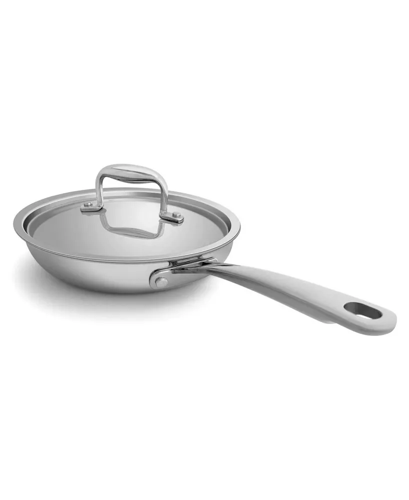 Megacasa 8 Inch Triple-Ply Stainless Steel Fry Pan with Lid