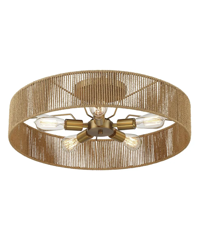 Savoy House Sleek Ceiling Light with Rope Detail