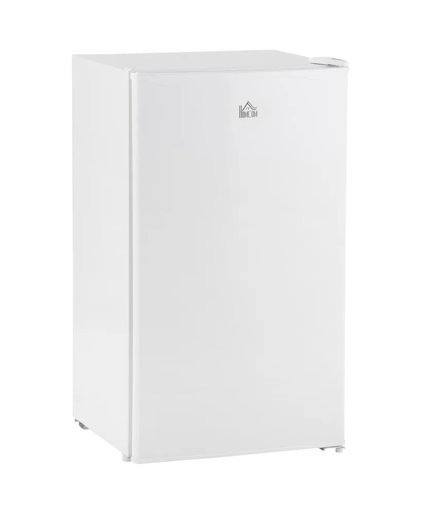 Homcom Mini Fridge with Freezer, 3.2 Cu.Ft Compact Refrigerator with  Adjustable Shelf, Mechanical Thermostat and Reversible Door for Bedroom,  Dorm, Wh