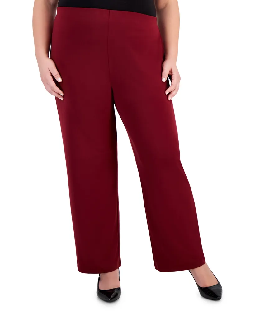 Jm Collection Plus and Petite Wide-Leg Pull-On Pants, Created for
