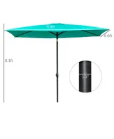 Outsunny 6.5' x 10' Outdoor Patio Umbrella with Crank Handle,