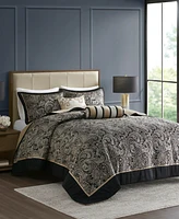 Madison Park Adeline Paisley Reversible Jacquard 5-Pc. Bedspread Set
