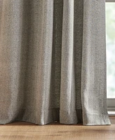 Tommy Hilfiger Herringbone Back Tab Dusty 2-Piece Curtain Panel