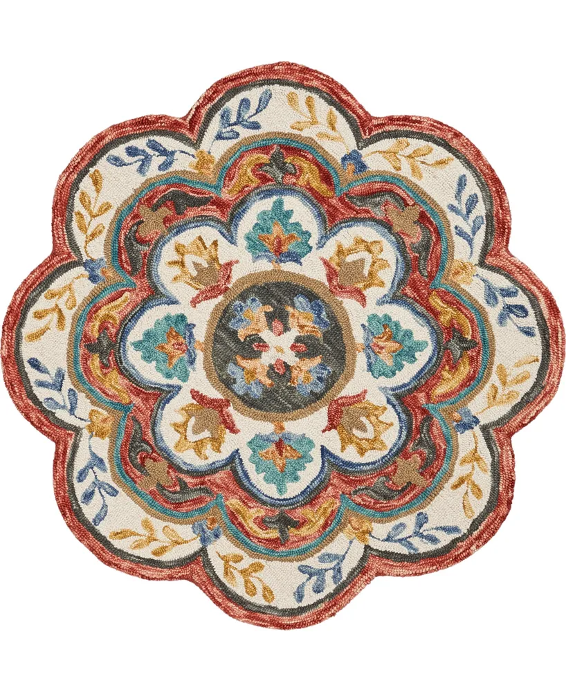 Lr Home Sweet SINUO54108 6' x 6' Round Area Rug