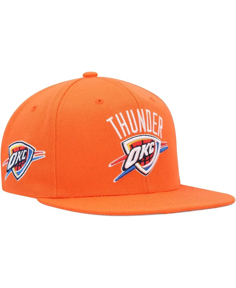 Men's Mitchell & Ness Orange Oklahoma City Thunder Side Core 2.0 Snapback Hat