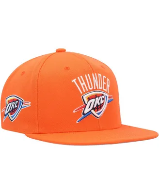 Men's Mitchell & Ness Orange Oklahoma City Thunder Side Core 2.0 Snapback Hat