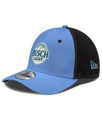 Men's New Era Light Blue Kevin Harvick Busch Neo 39THIRTY Flex Hat