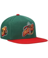 Men's Mitchell & Ness Green, Red Seattle SuperSonics Hardwood Classics Snapback Hat