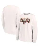 Women's Fanatics Cream San Francisco Giants Leopard Pullover Sweatshirt