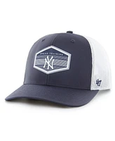 Men's '47 Brand Navy, White New York Yankees Spring Training Burgess Trucker Snapback Hat