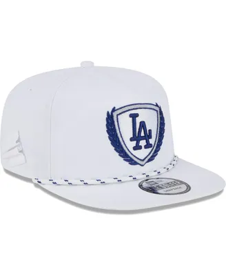 Men's New Era White Los Angeles Dodgers Golfer Tee 9FIFTY Snapback Hat
